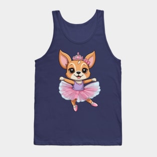 Chihuahua Ballerina Cartoon Tank Top